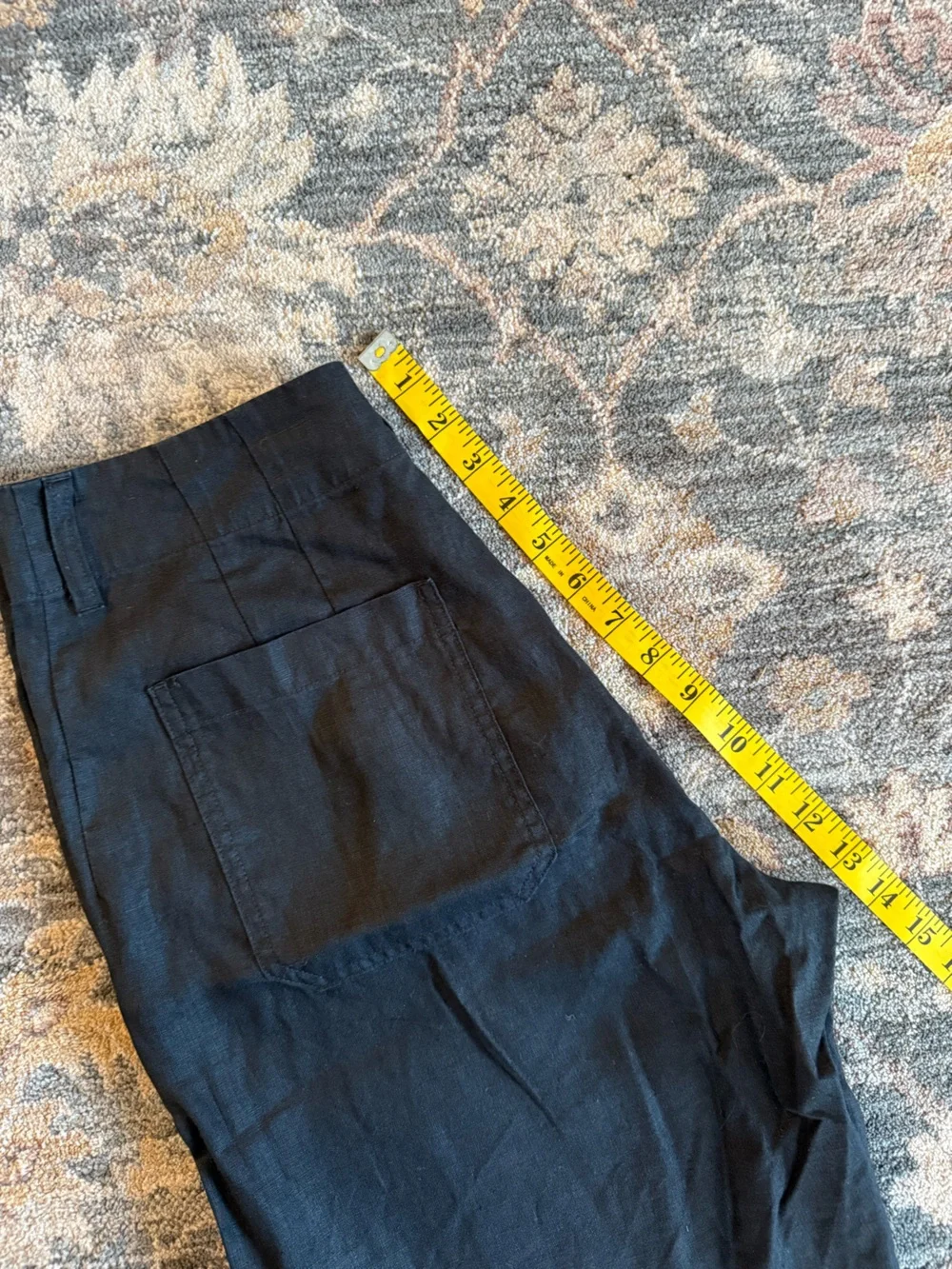 Quince 100% European Linen Patch Pocket Wide Leg Pants 6
